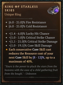 Buy Ring of Starless Skies Uber Unique – Diablo 4 Service