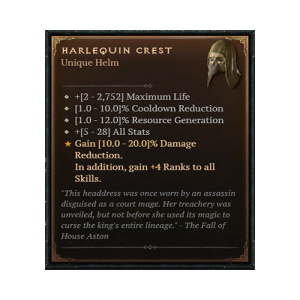 Buy Harlequin Crest Uber Unique – Diablo 4 Service KBoosting