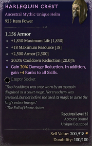 Buy Harlequin Crest Uber Unique – Diablo 4 Service | KBoosting