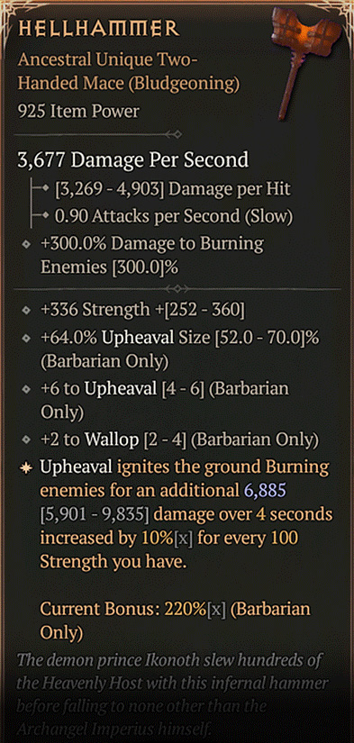 Buy ‍Hellhammer Unique 2H Mace – Diablo 4 Service | KBoosting