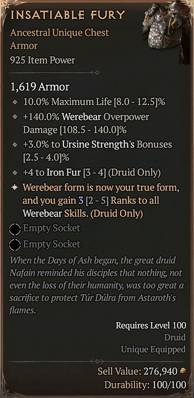 Buy Insatiable Fury Unique – Diablo 4 Service | KBoosting