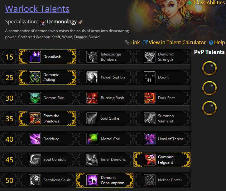 demonology warlock best talents for raiding