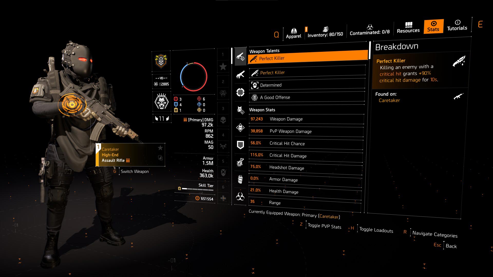 caretaker striker build 2