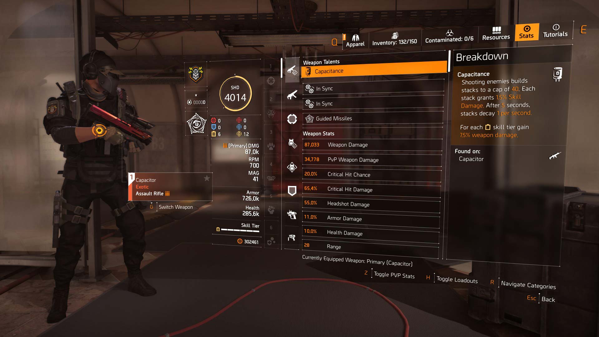 oxidizer build weapon talent